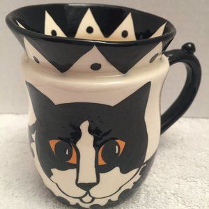 Cats by Nina Lyman Coffee Mug Cup Black White Cat